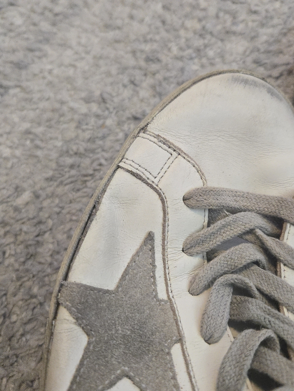 Golden Goose Super-Star Leather Low-Top Sneakers - White/Green 44, 10, 10.5 - Picture 9 of 16